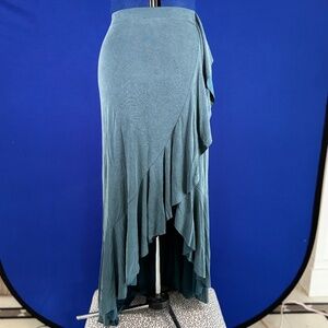 Anthropologie X Moulinette Soeurs Faux Wrap High Low skirt S